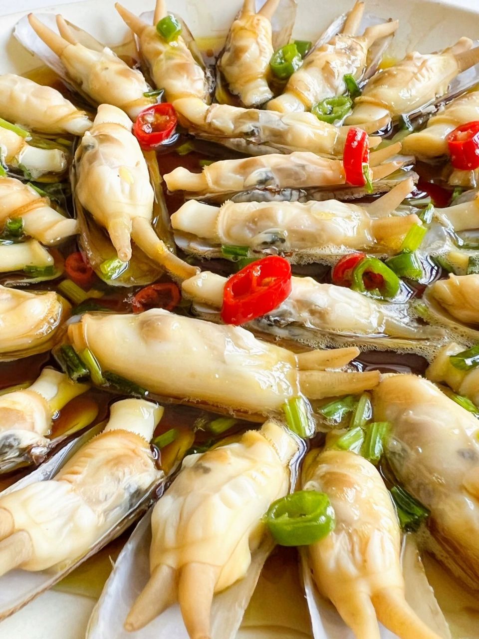 特香香香香的葱油蛏子6015好吃到破房 简单美味的葱油蛏子 肉嫩多