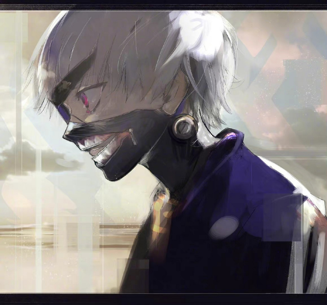 二次元#石田スイ最新绘制的 金木研 2022年生日贺图