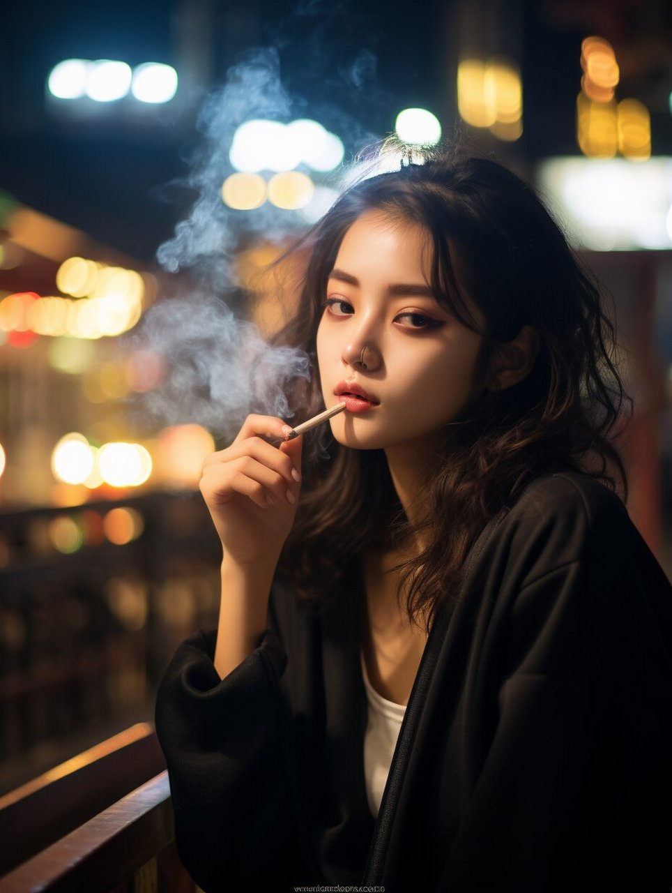 女士抽烟姿势好看图片图片