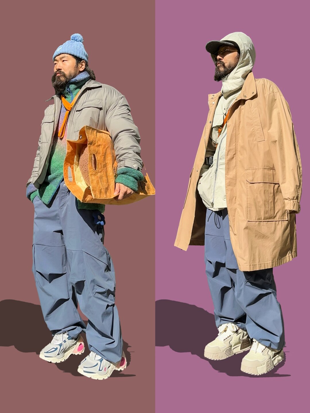 infp i 初春街头混搭 今天还是以两套基础运动工装裤为基础 搭配 2 套