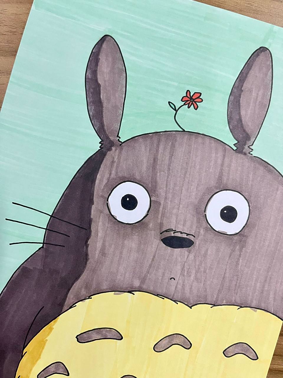 龙猫 马克笔 简笔画 呆萌呆萌的龙猫 还是壁纸好看 a4马克笔专用纸张