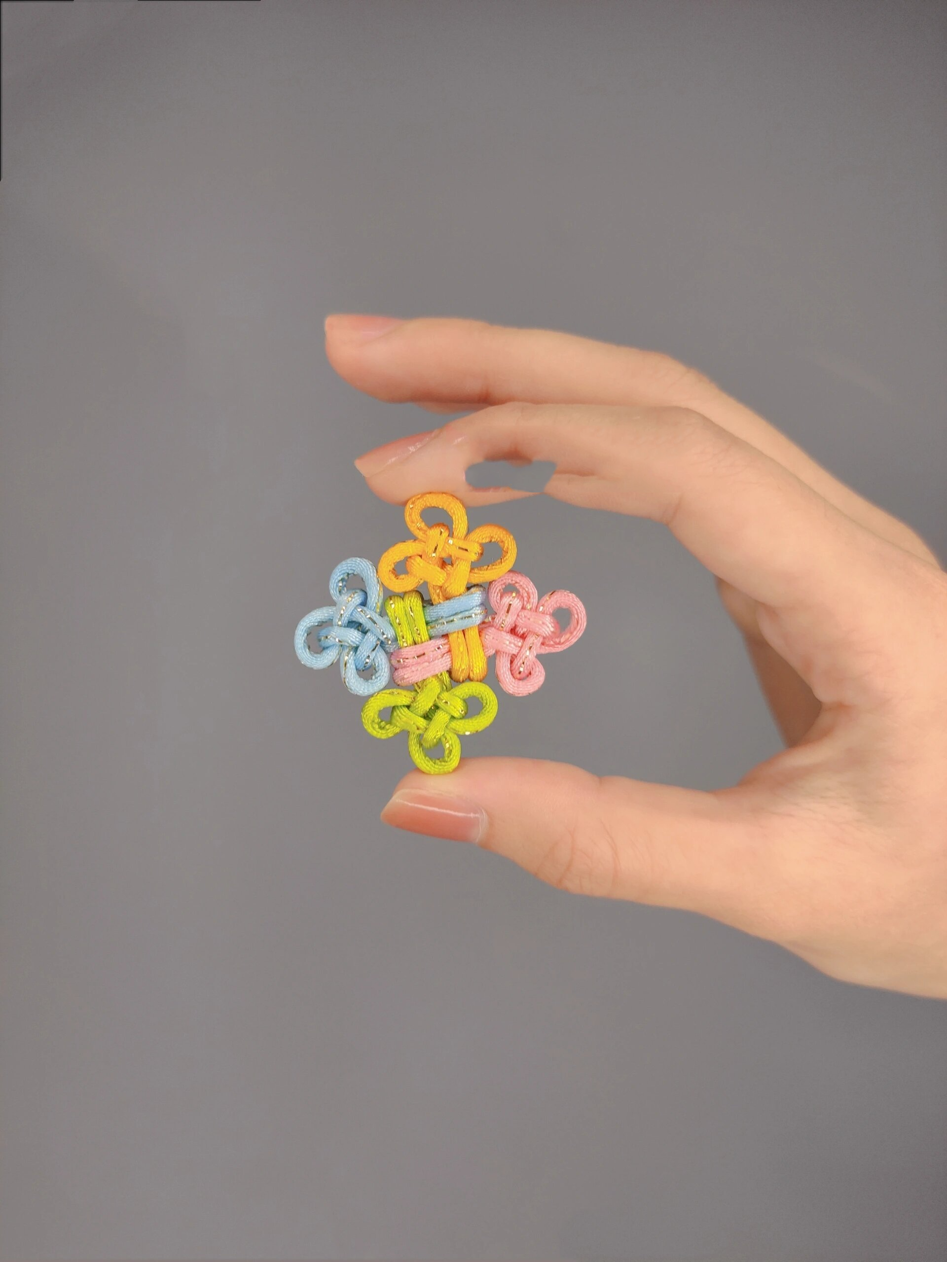 酢浆草结与吉祥结的组合应用教程