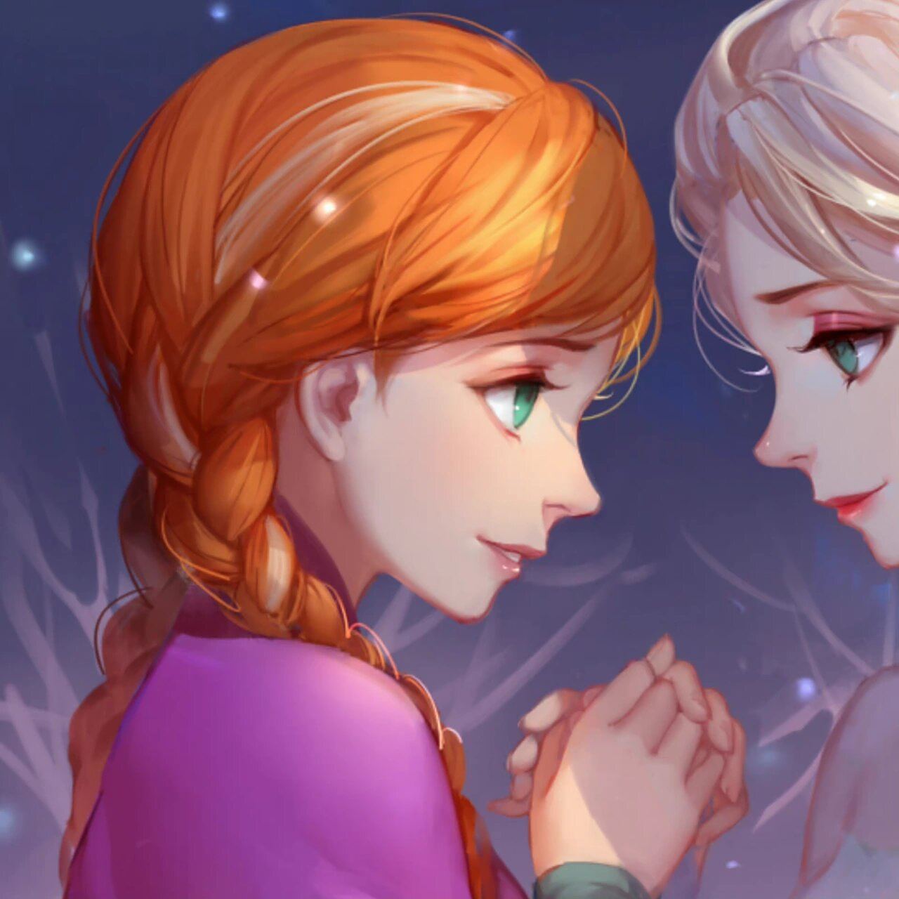 来自家人亲情的力量～艾莎与安娜 	 画师twi:askziye