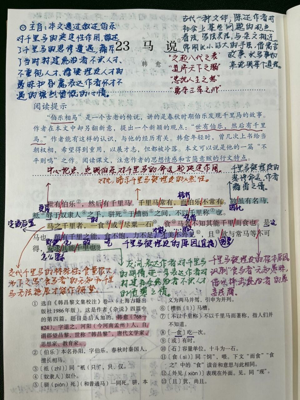 《马说》备课笔记 教学设计 #初中语文# #语文教学设计# #马说笔记