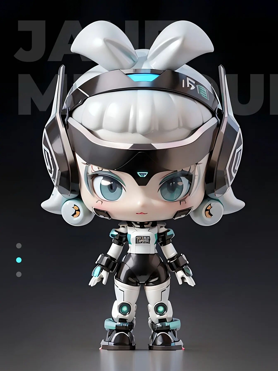 ai生成ip-机甲少女(1) 不想装可爱的一天 	 pop marts cute mecha