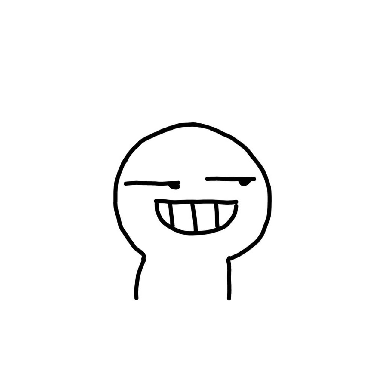 手绘头像#简约头像#白底头像 因为很喜欢这些表情包, 所以就照着涣怂