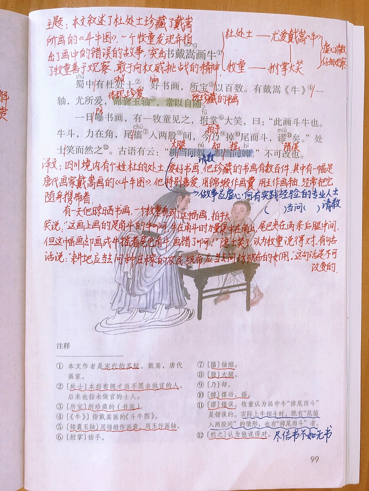 六年级上册《文言文二则》课堂笔记