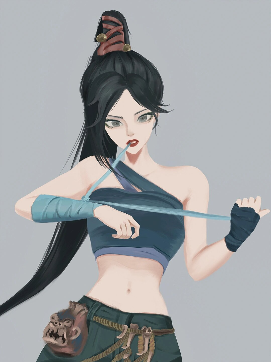 用自己的画风画小青 青蛇的造型太杀我了,又美又飒,画她!