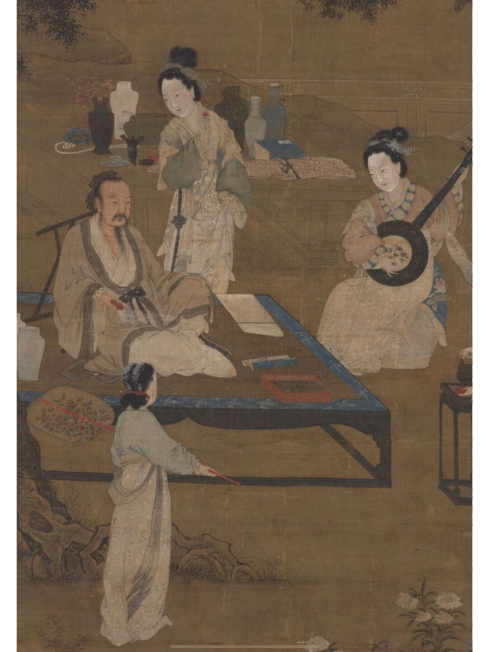 宋 李嵩丨听阮图 #仕女图# #汉服# #国画