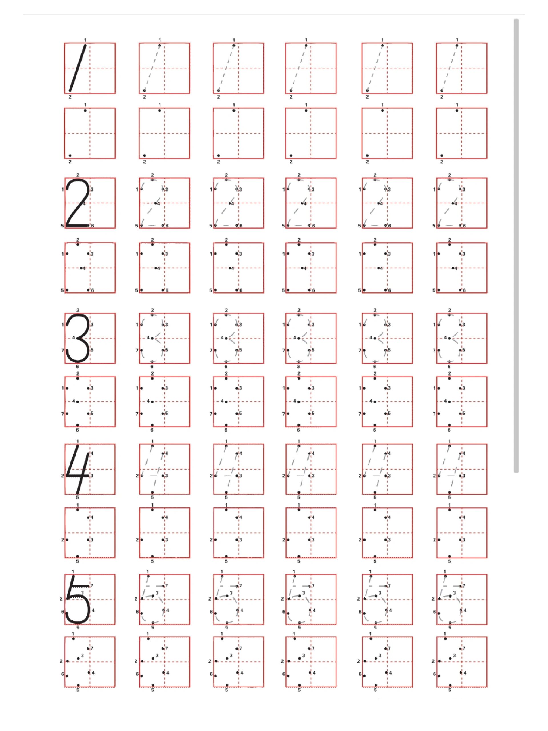 数字点点连线写法图片图片