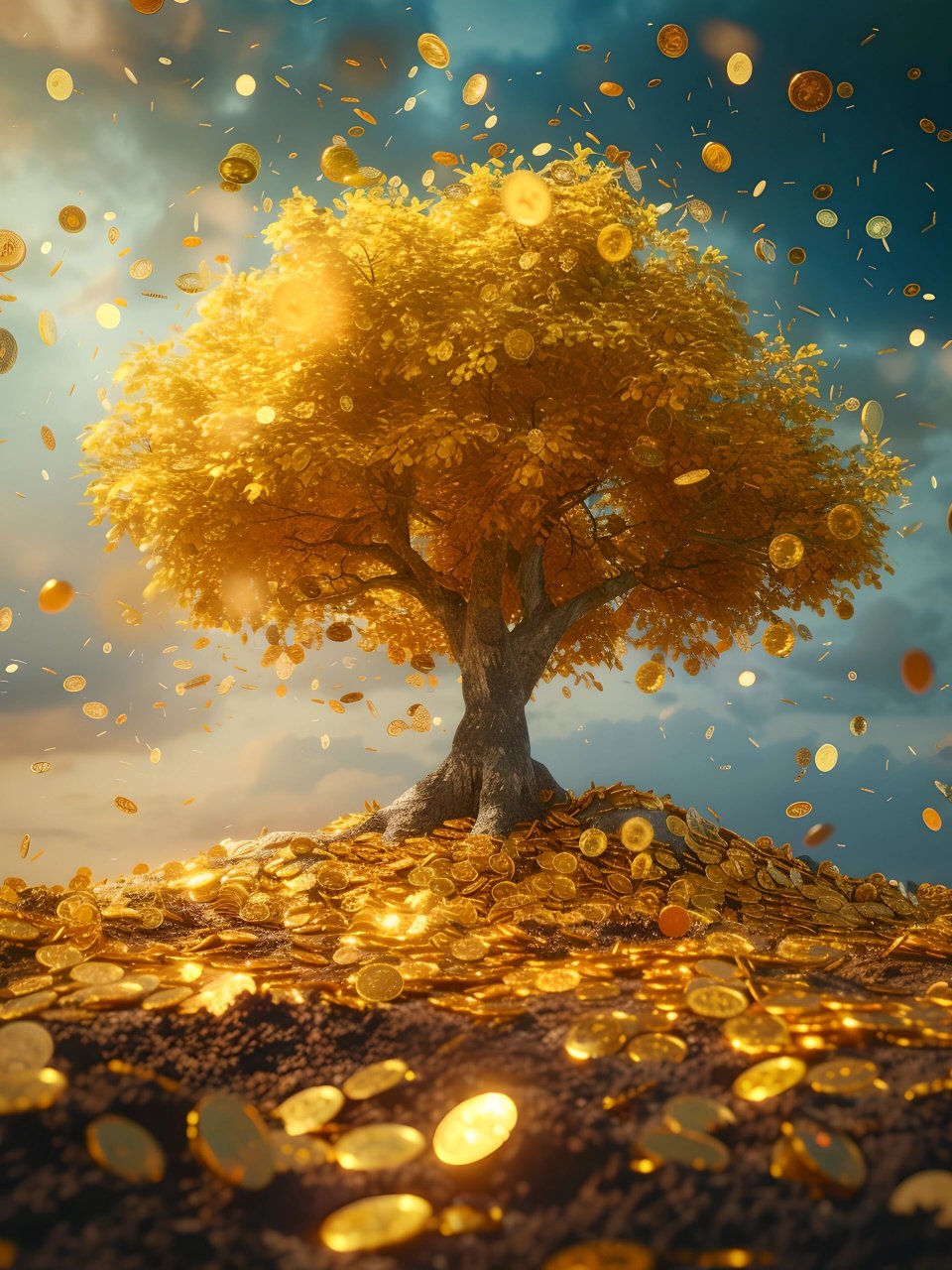 想象一下,一棵挂满金币和财宝的树,轻轻一摇,金币就像雨点一样落下来