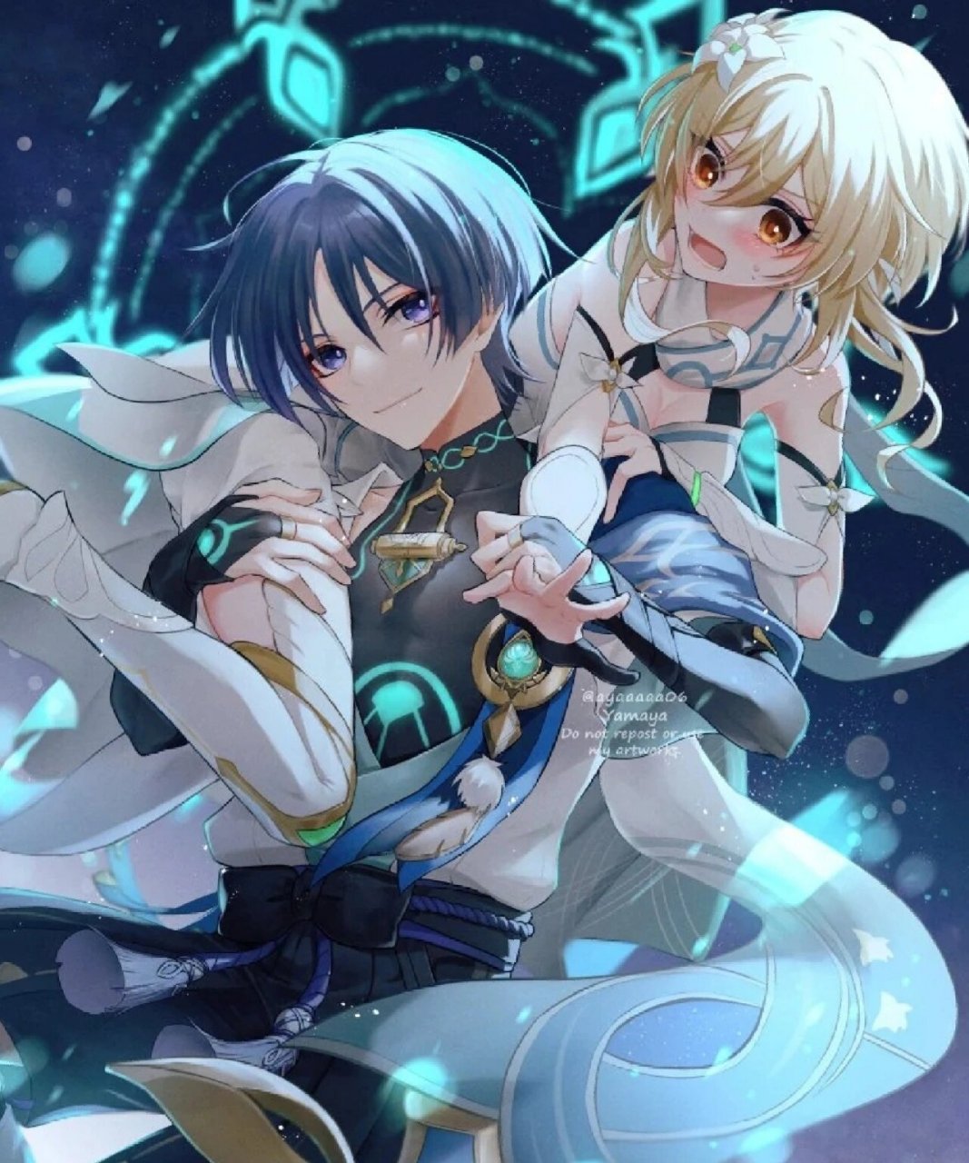 原神同人文 散荧 和流浪者共度夜晚后续 "喂,太阳要晒屁股咯" 明明房