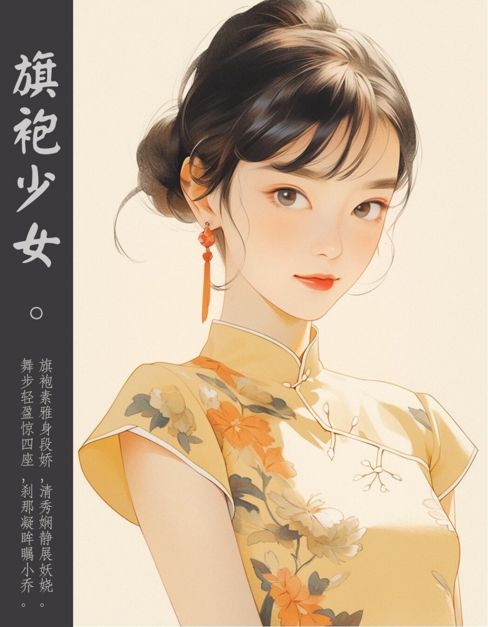 头像|旗袍少女,素雅身段|no6143 旗袍素雅身段娇,清秀娴静展妖娆