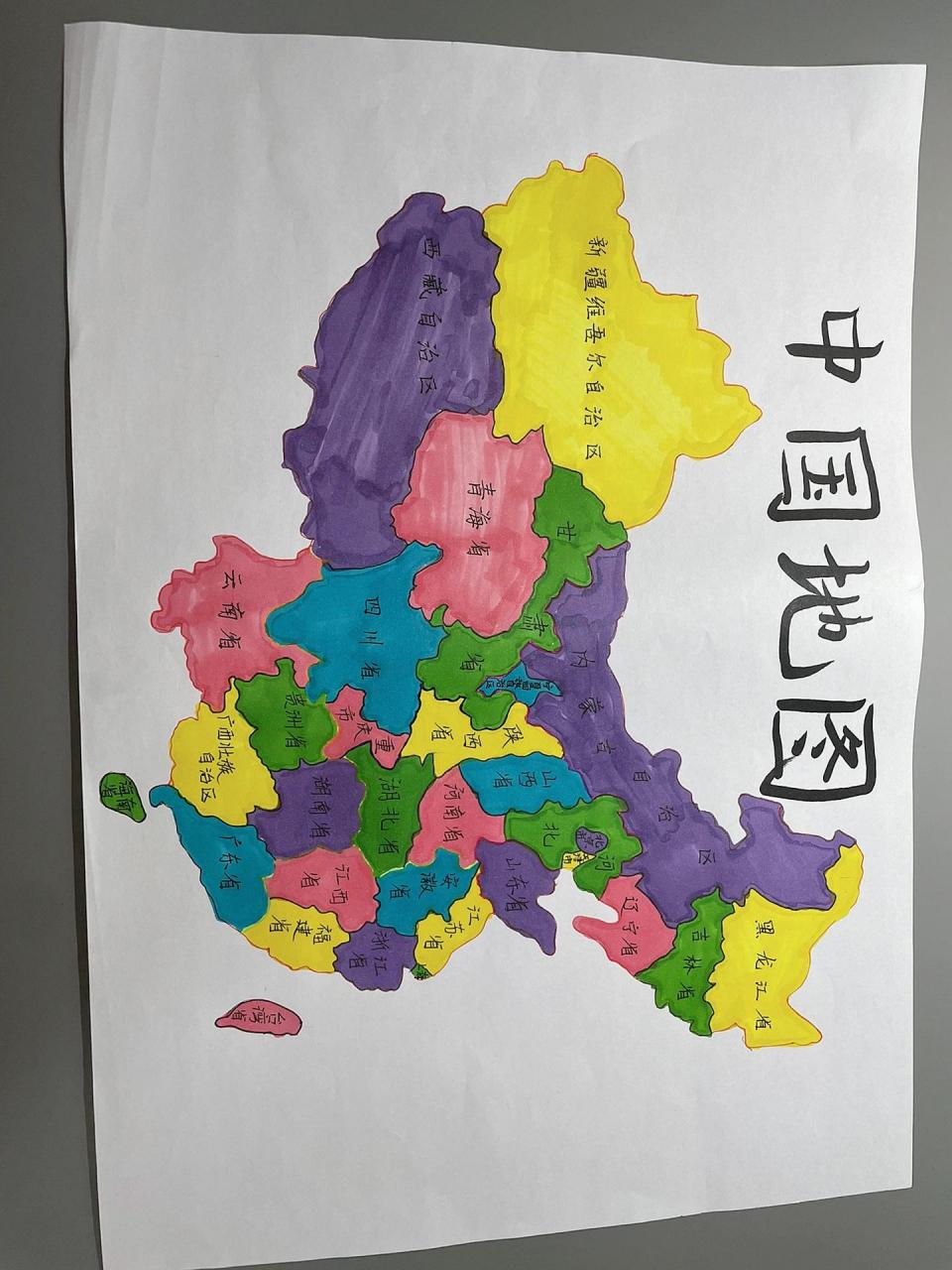 创意地图绘画中国特色图片