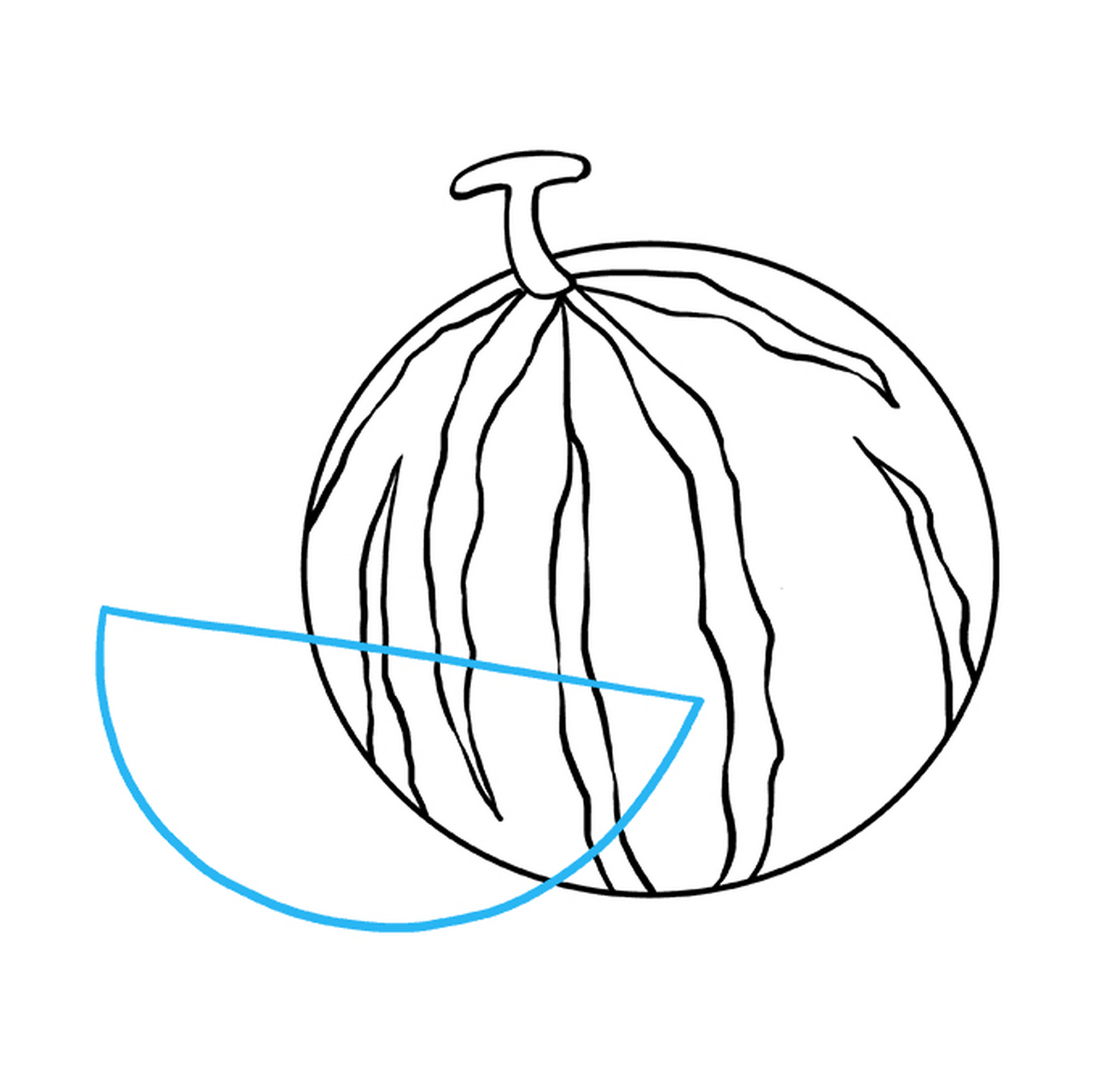 画画教程之西瓜 西瓜怎么画? 按照上面的步骤就可以啦 画画