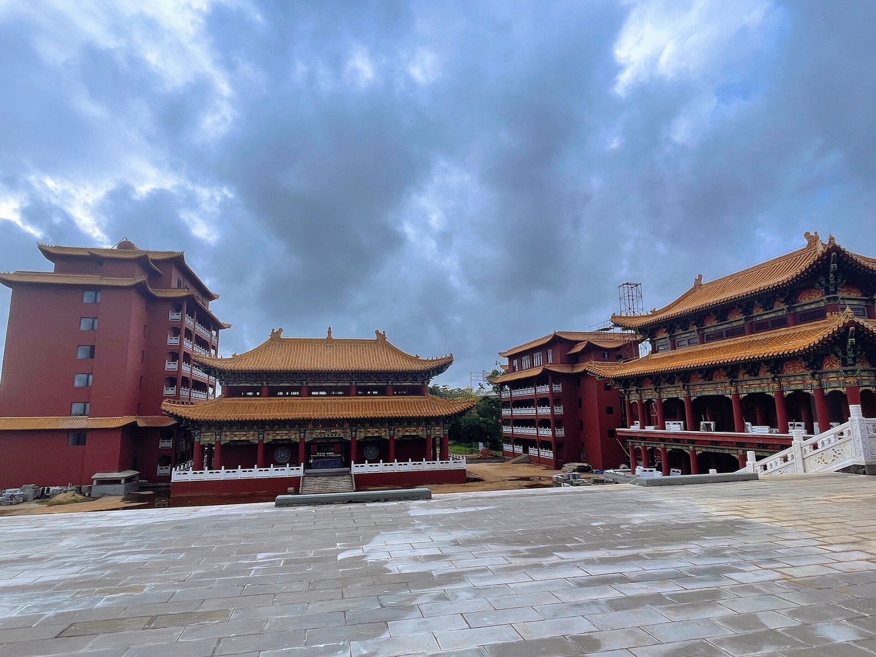 73海口灵山寺|正在建设中海口最大寺庙 很难遇到正在修建中的寺庙