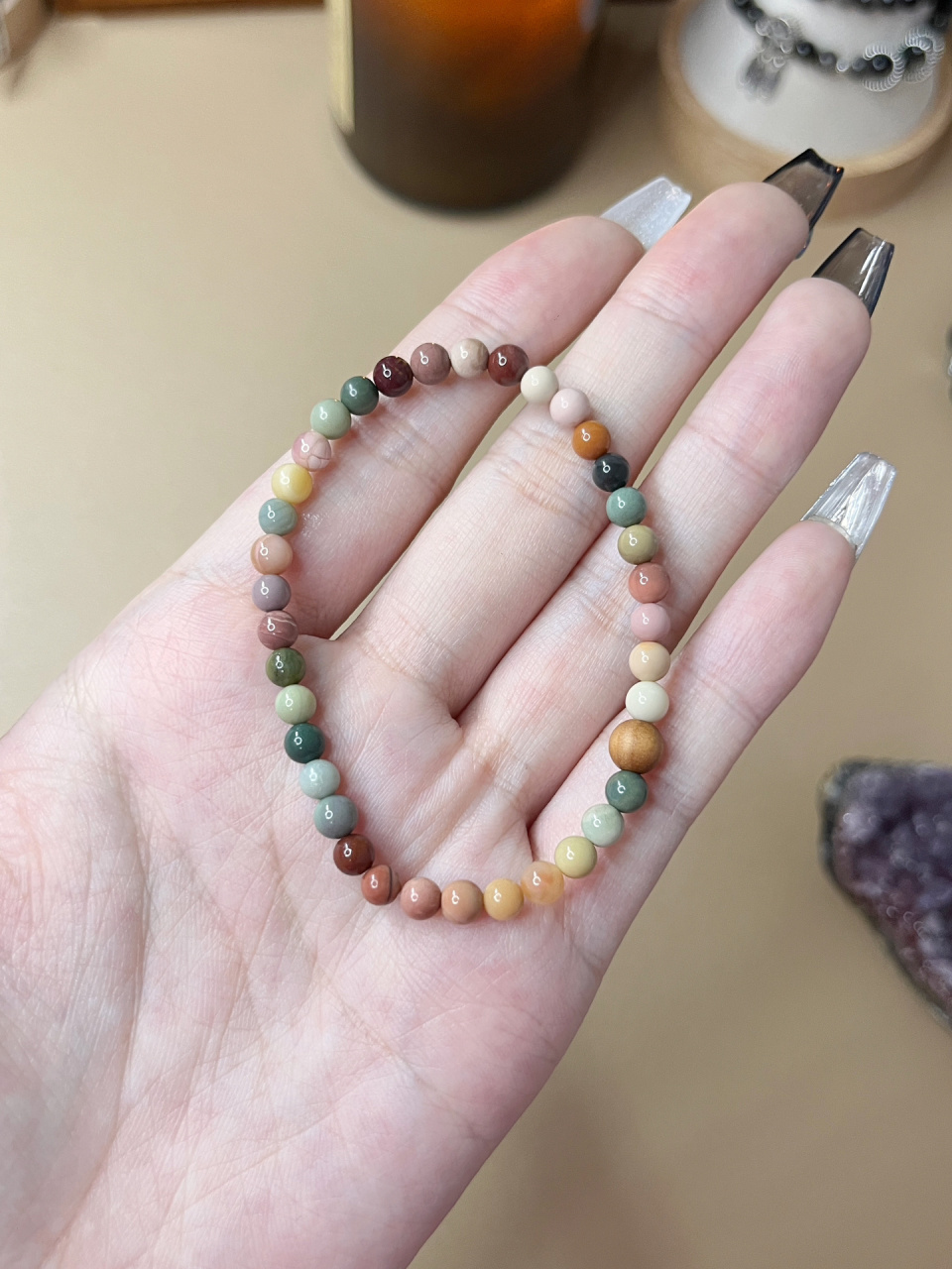 阿拉善手串极细系列丨老山檀小彩豆 卡4    拖延症晚期,拖着疲惫的