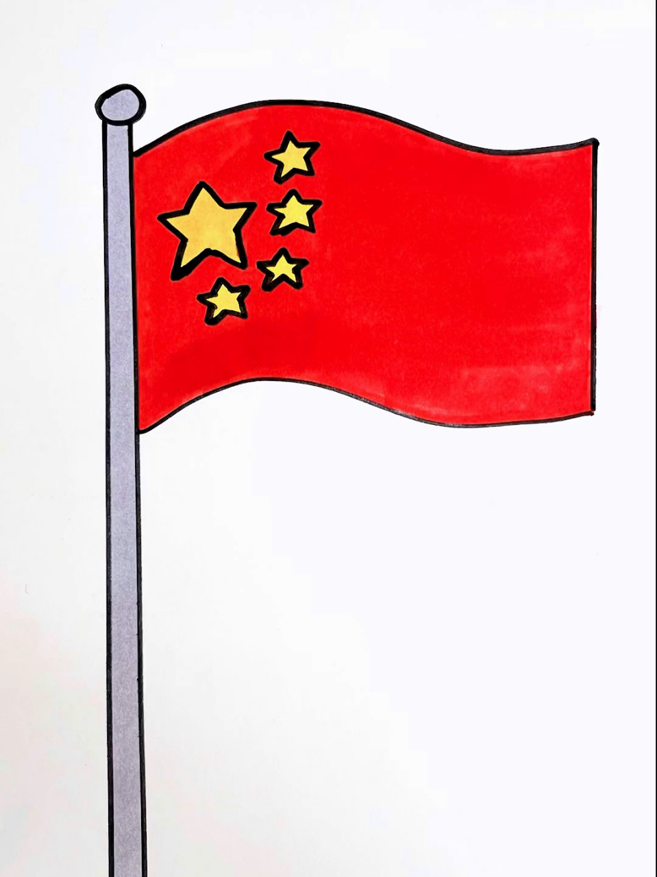 国家国旗 简笔画图片