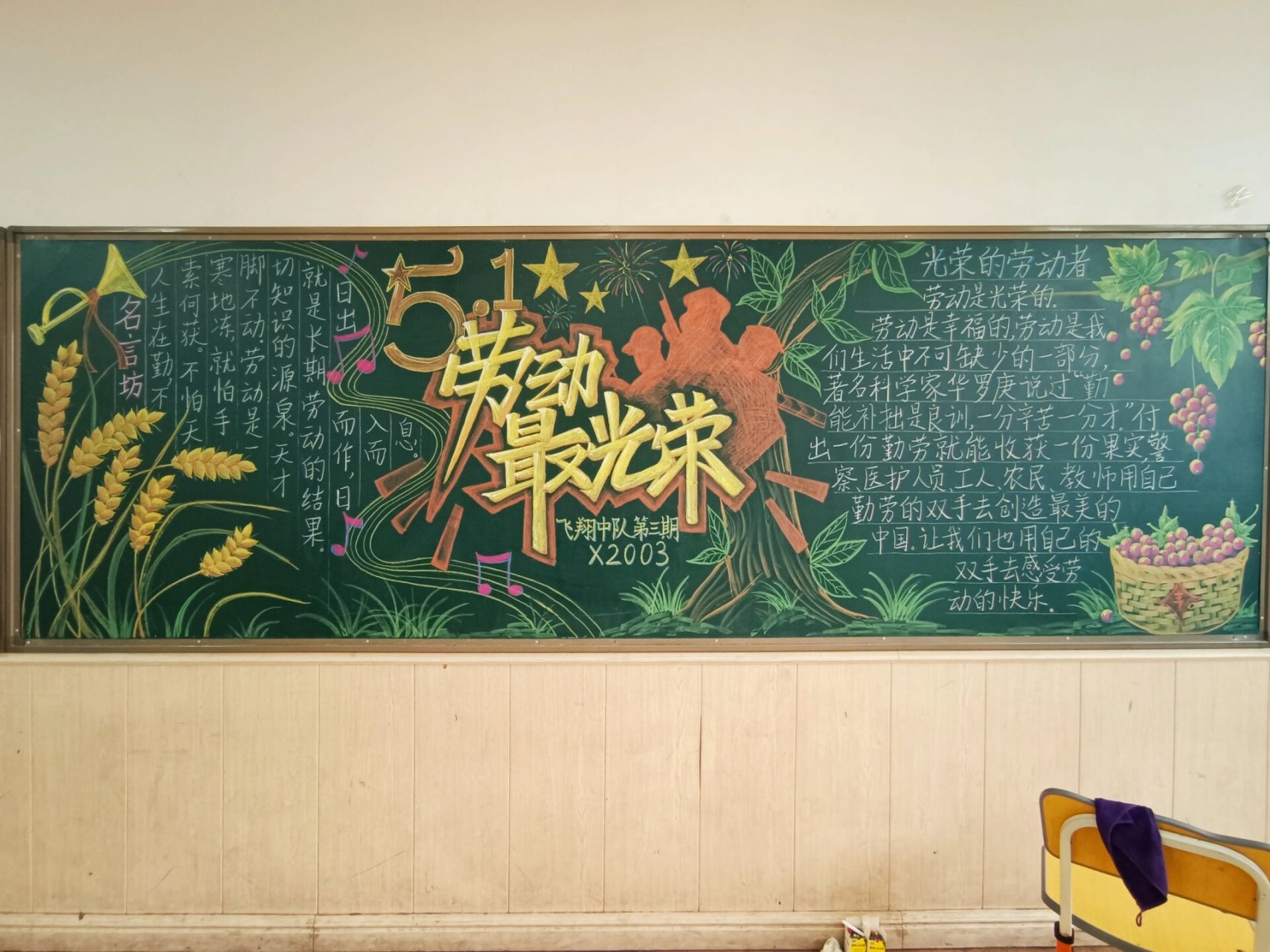 五一劳动节黑板报