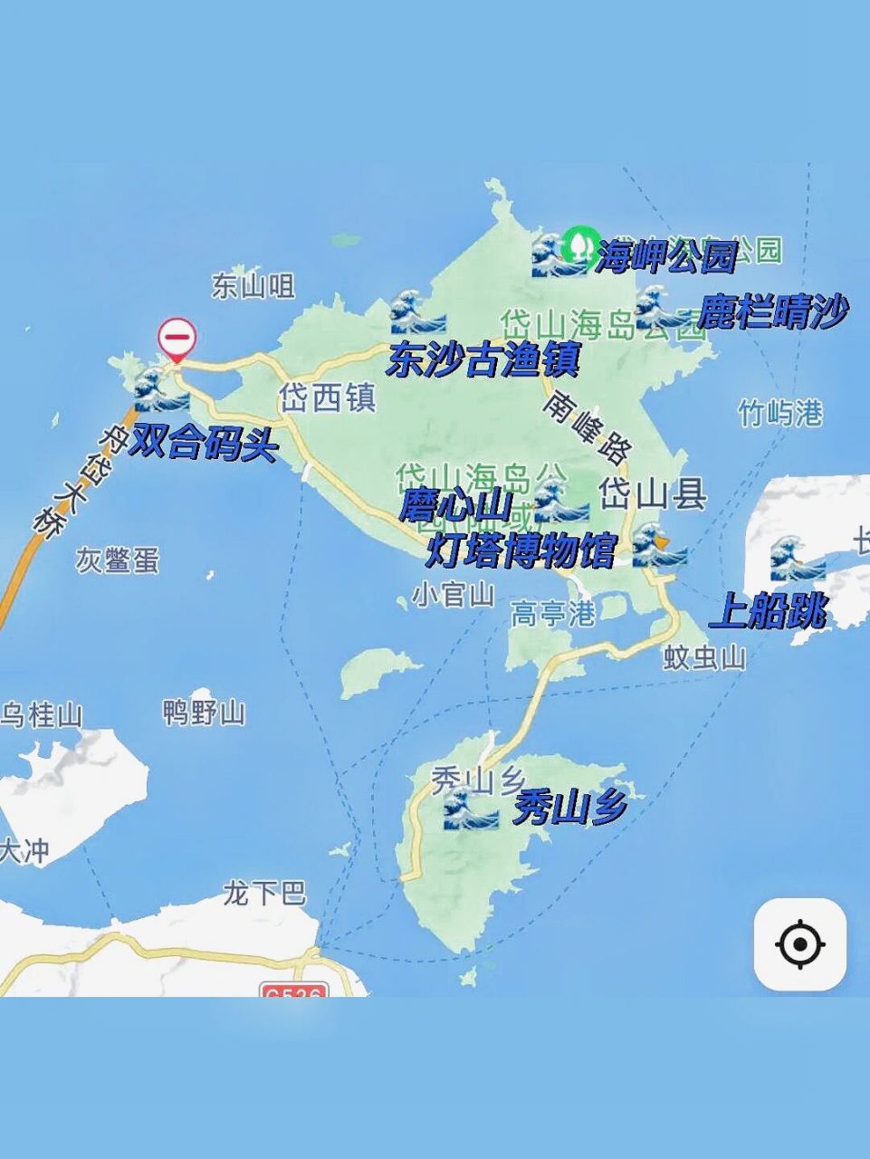 舟山岱山岛地图图片