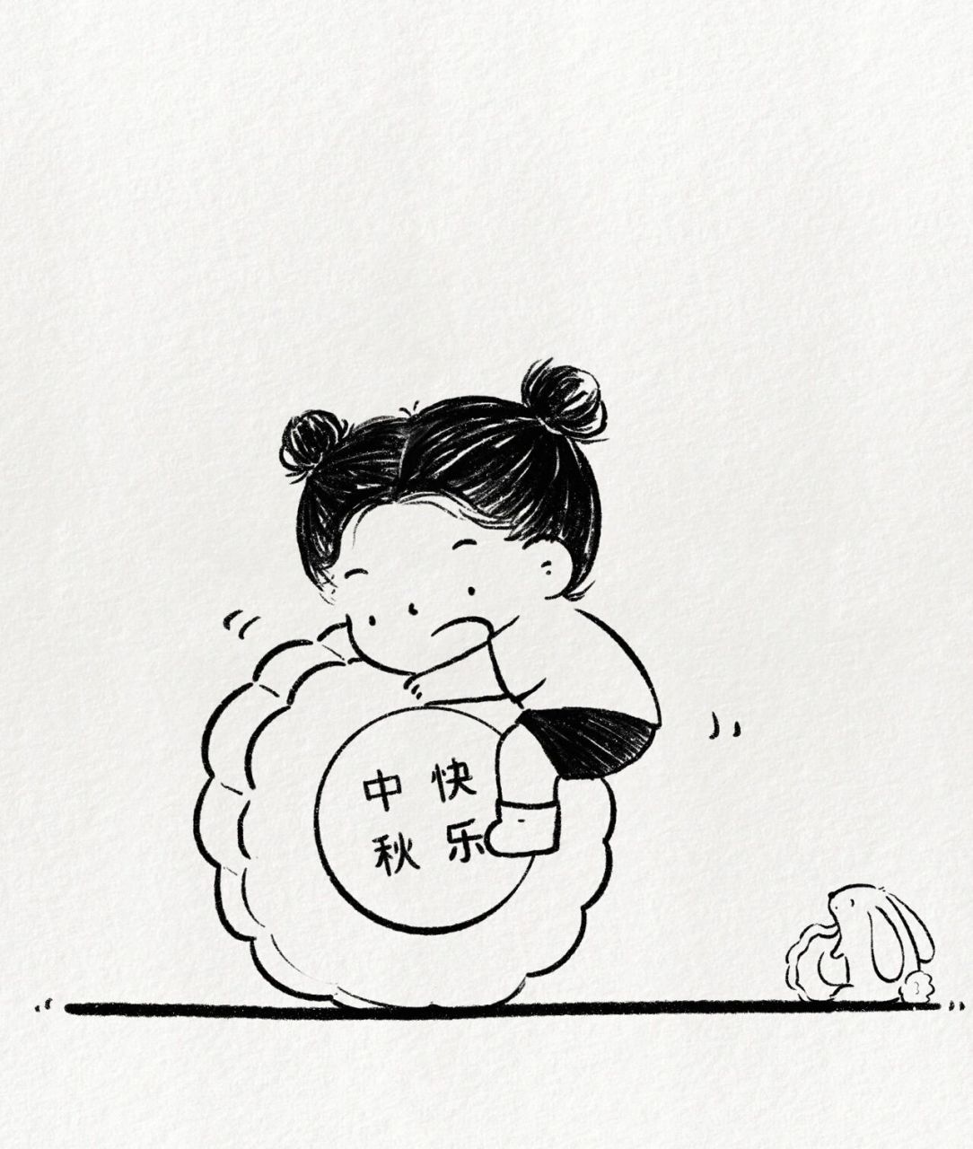 超可爱简笔画教程:中秋节04