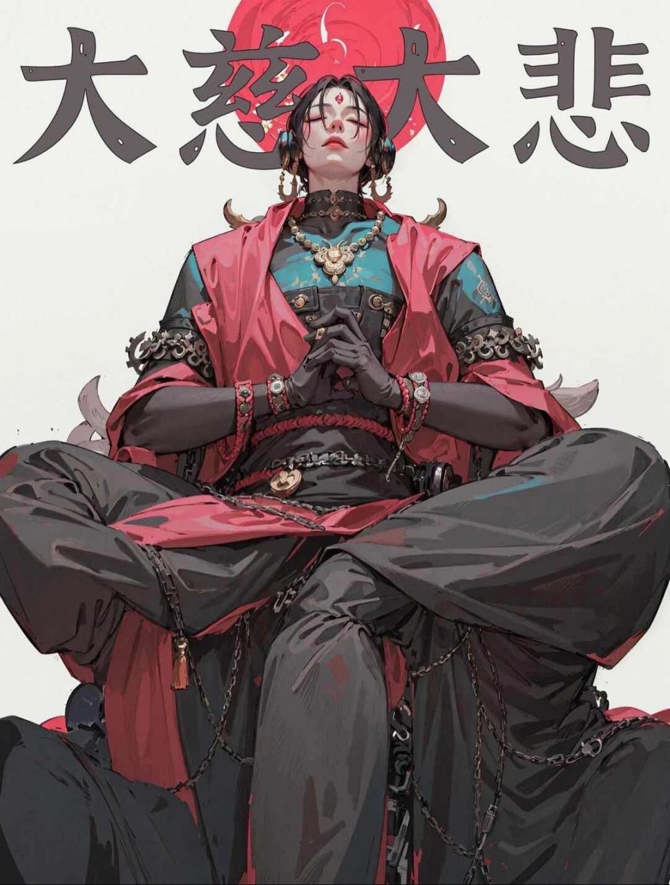 生人勿近头像 敲电子木鱼  见赛博佛祖 #电子木鱼# #赛博朋克# #优质