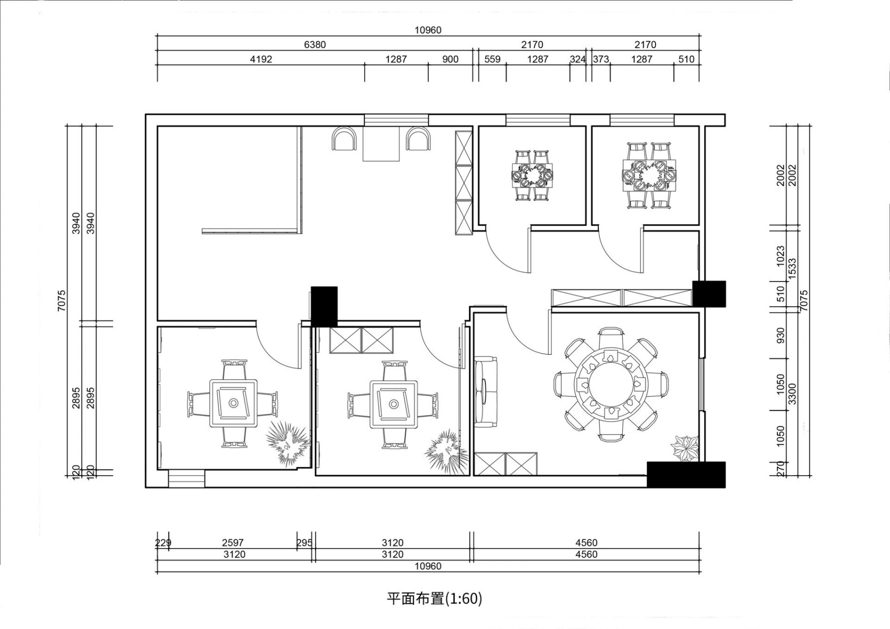 茶楼平面图手绘图片