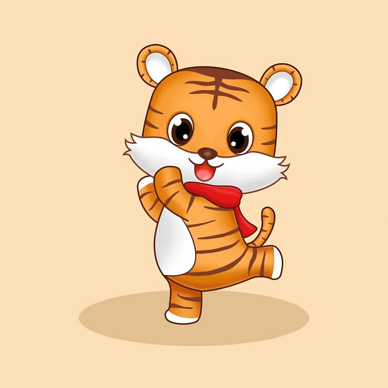 虎年卡通画小老虎91