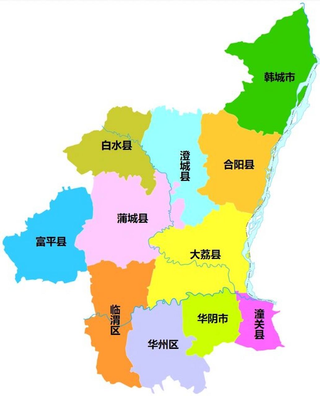 渭南行政区划 渭南市,陕西省辖地级市,总面积为13030平方公里,常住