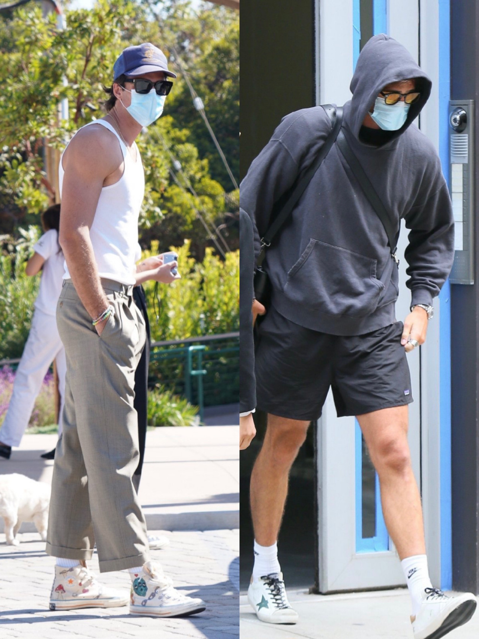 欧美风男生穿搭 运动风带点简单实用的单品 运动夹克和黑白灰卫衣