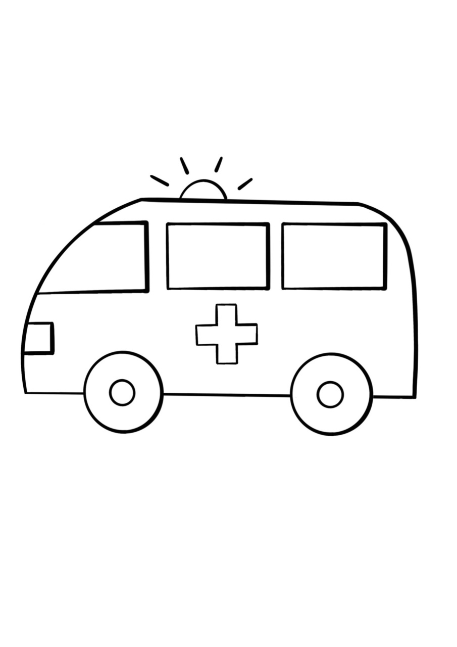 简笔画教程分享 救护车