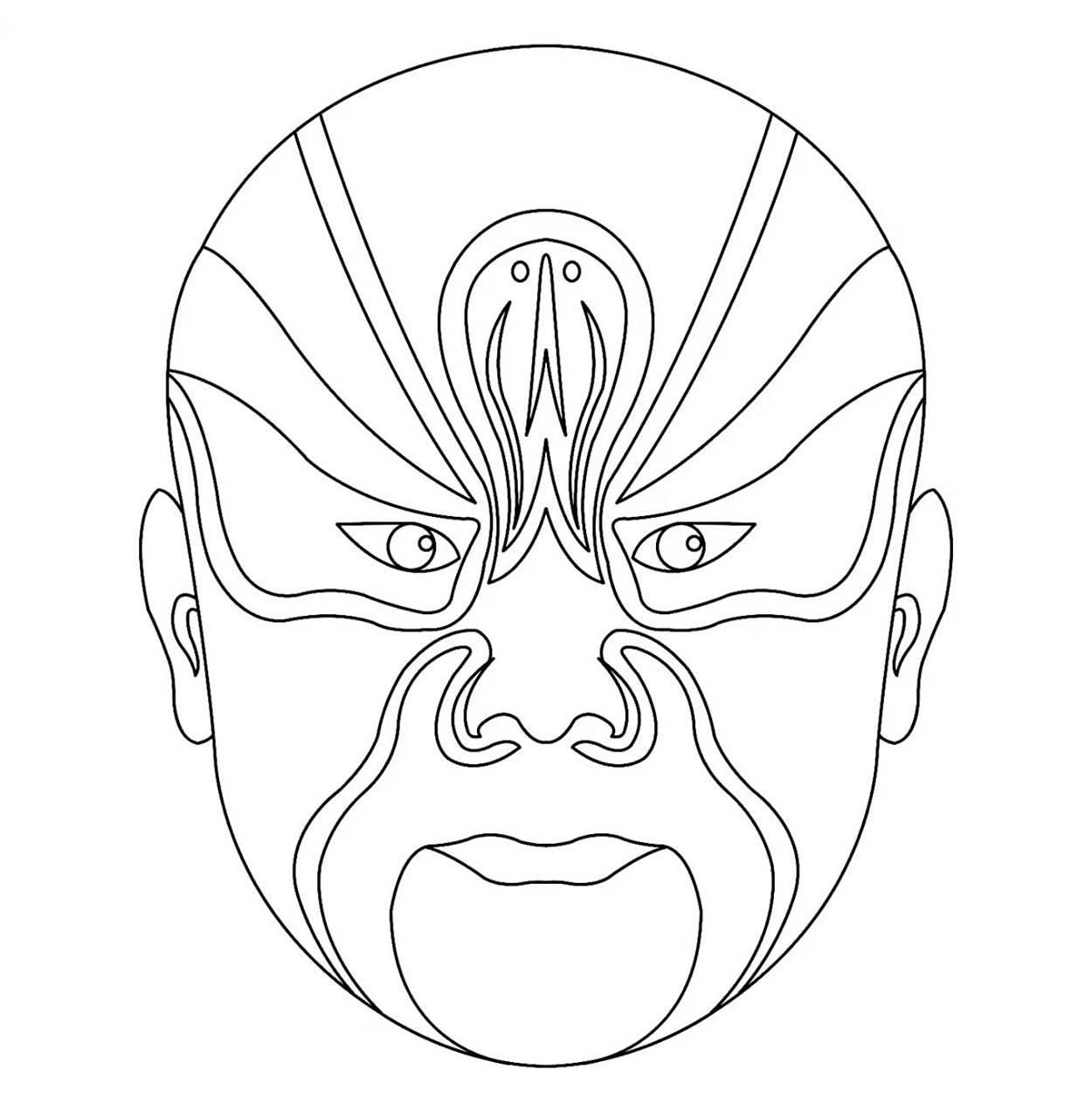 脸谱简笔画,幼儿园简笔画,说唱脸谱 脸谱简笔画,幼儿园简笔画,说唱