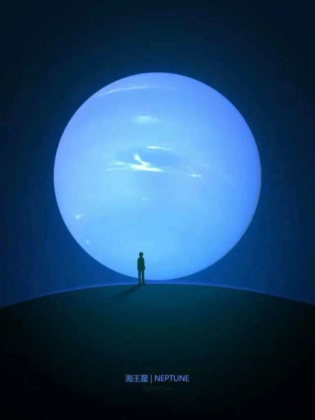 宇宙星体三王星之–海王星 92海王星,英文名是neptune,符号像一把