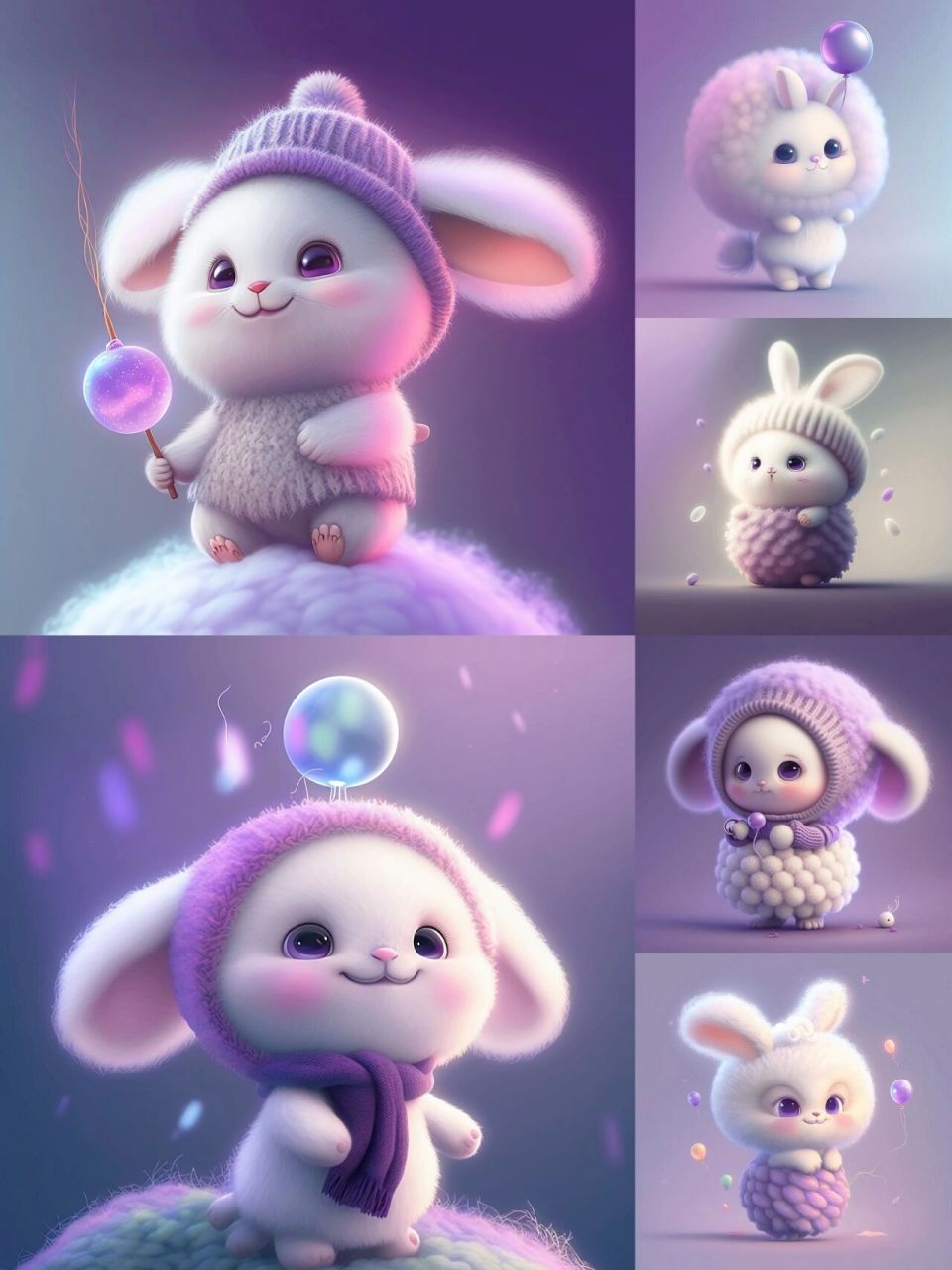 呆萌版78「紫气球兔兔2」 拉丁学名:leporidae 界