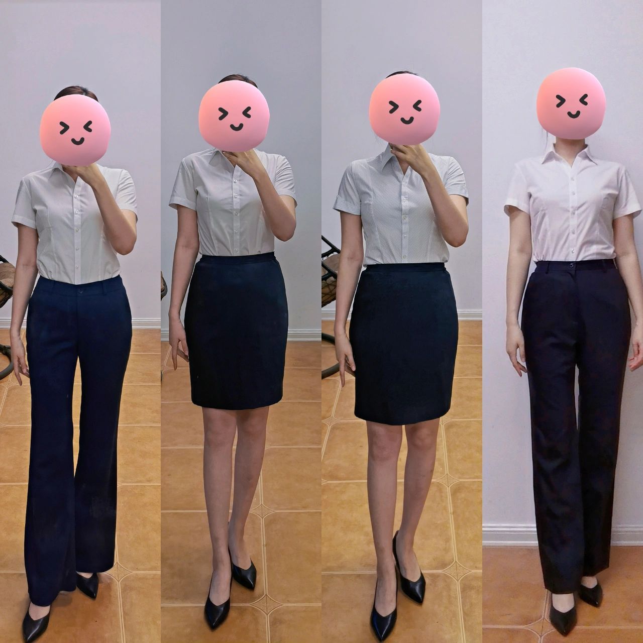 发的工服拍了几张照片顺便说一下自己认为  不 会 出 错 的面试穿搭