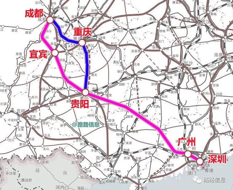 深圳广州往返成都的两条路径