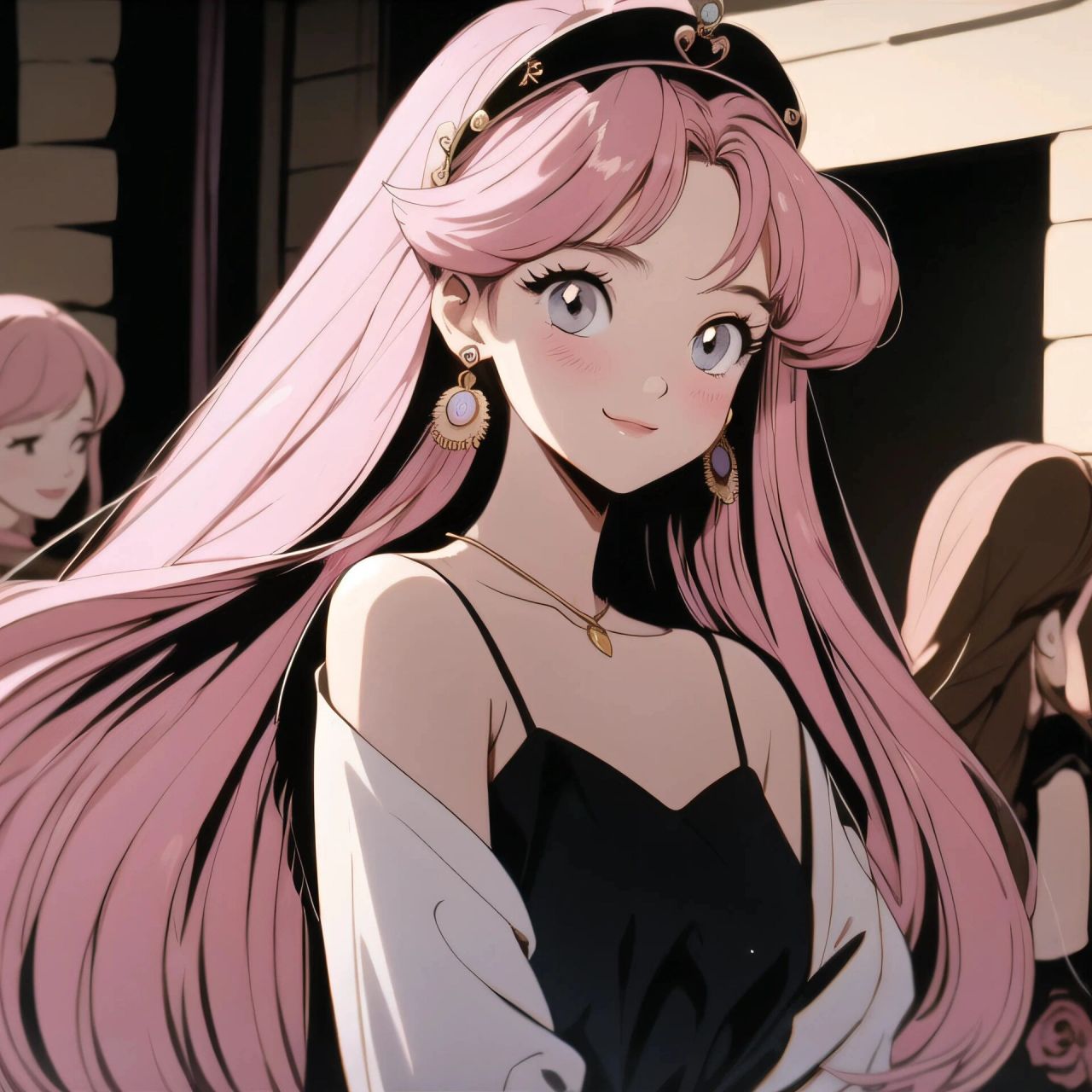 旧漫头像|粉色系甜美长发小姐姐