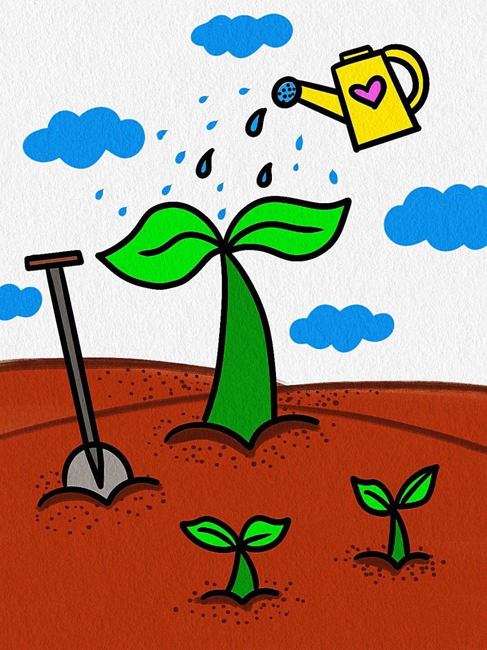 超级简单的植树节简笔画教程