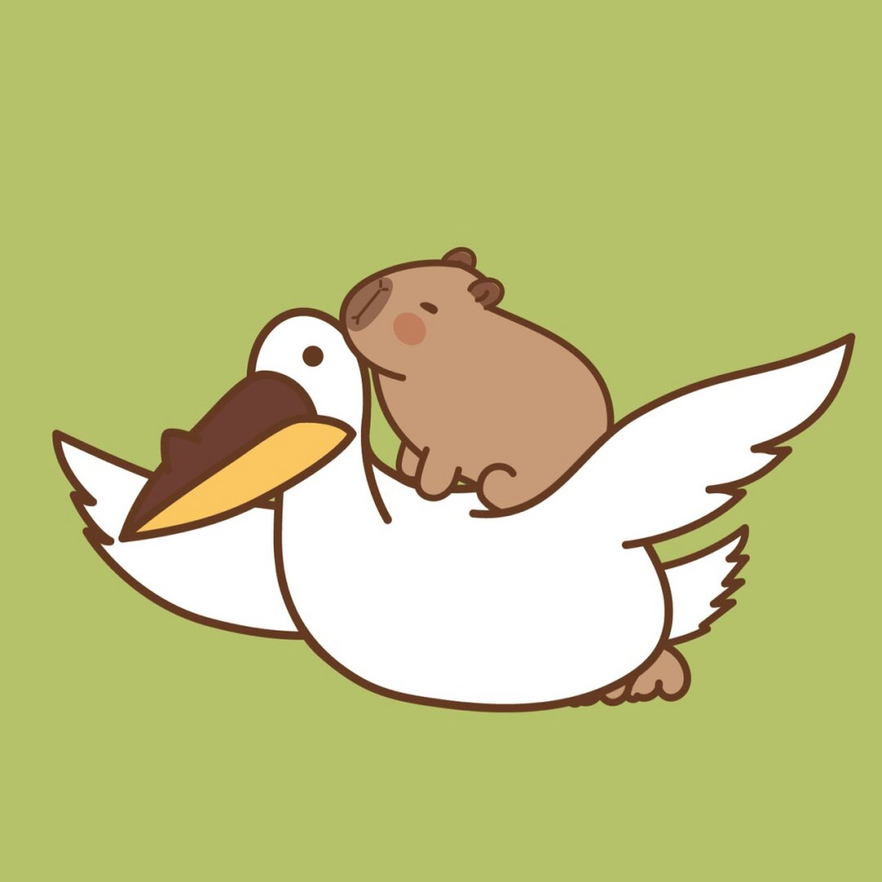 原创|卡皮巴拉水豚鼠ip,卡通形象插画表情包,治愈系ip,元气满满,活泼