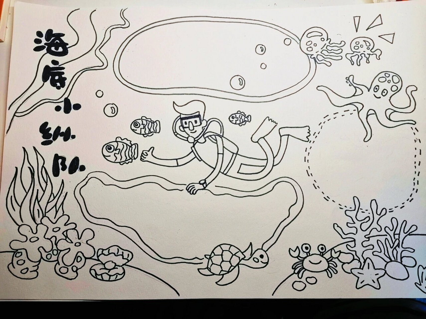 海洋主题手抄报