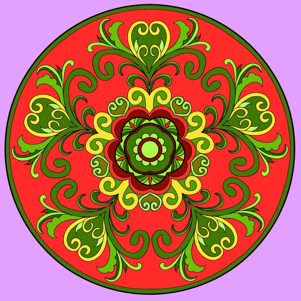 纹样图案设计之圆适合纹样 今日份纹样 圆适合纹样#纹样之美# #纹样