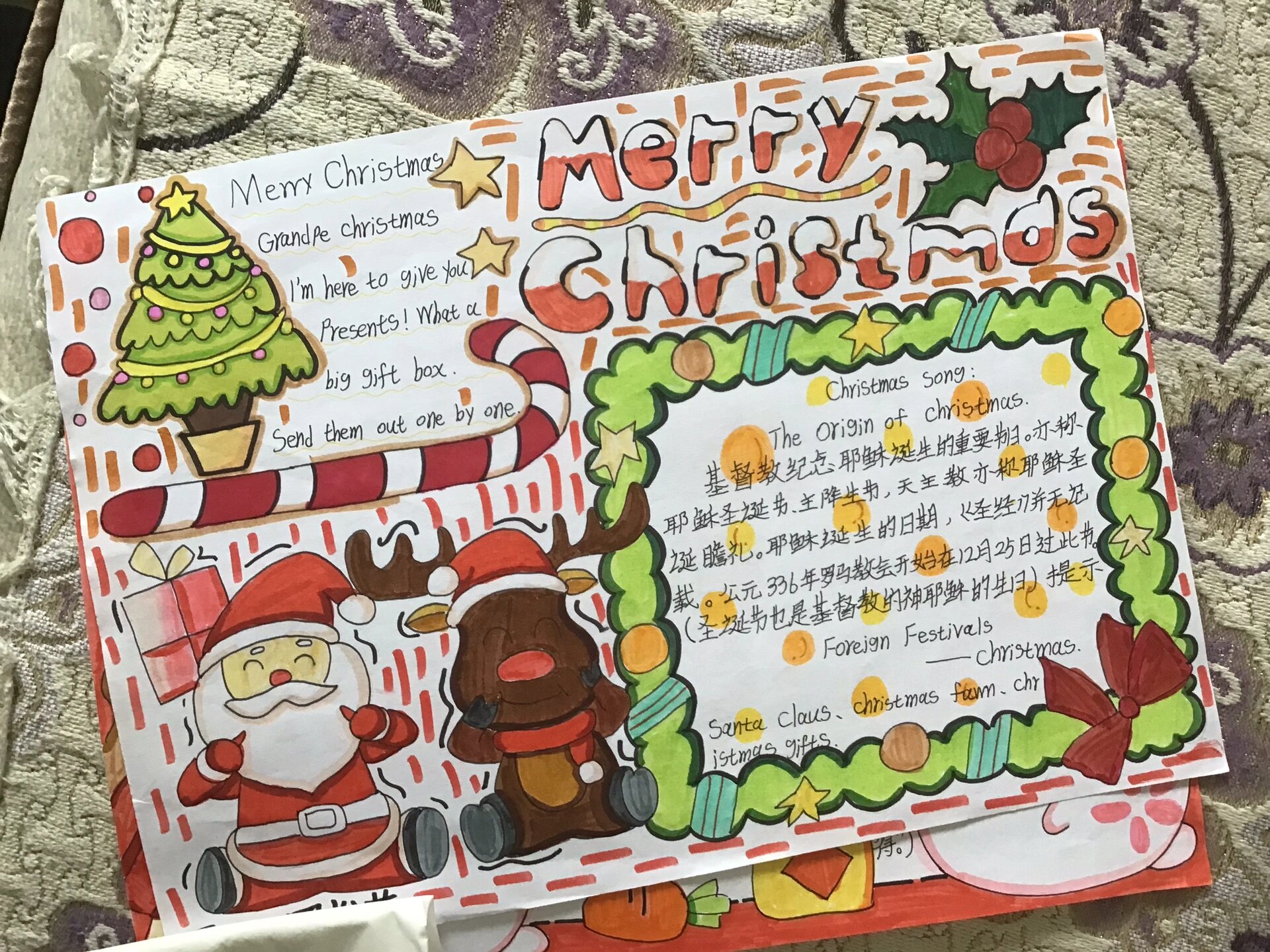 英语christmas手抄报图片