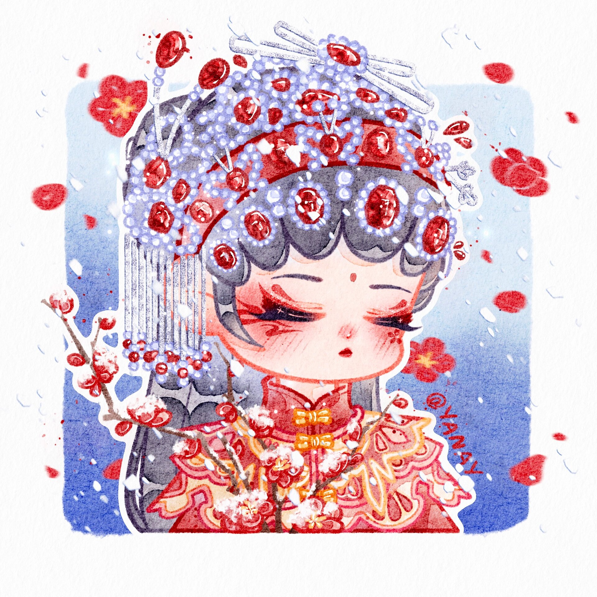 q版头像21/30 | 国风戏曲少女