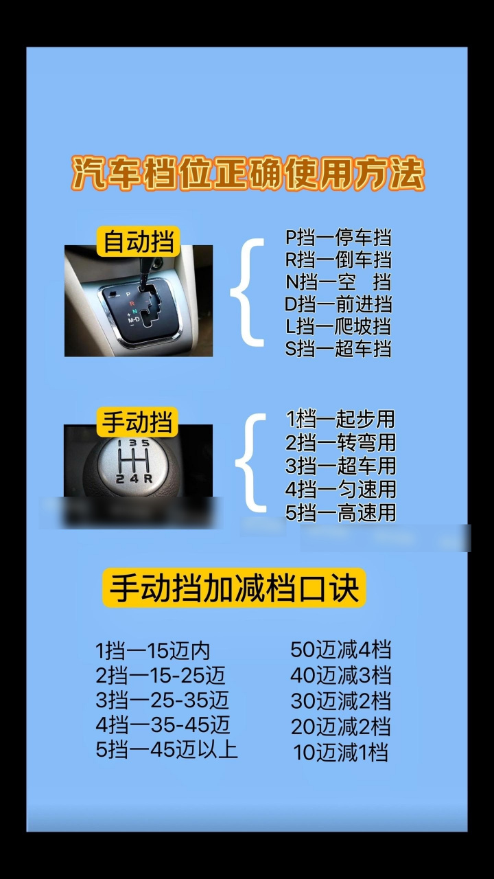 汽车档位的正确用法