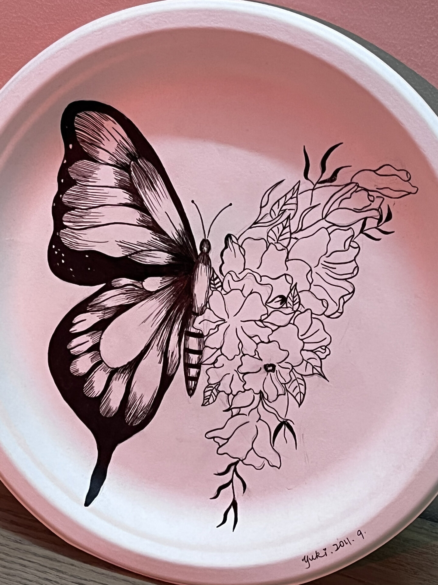 纸盘画 / 装饰画/ 碟子画 蝴蝶🦋