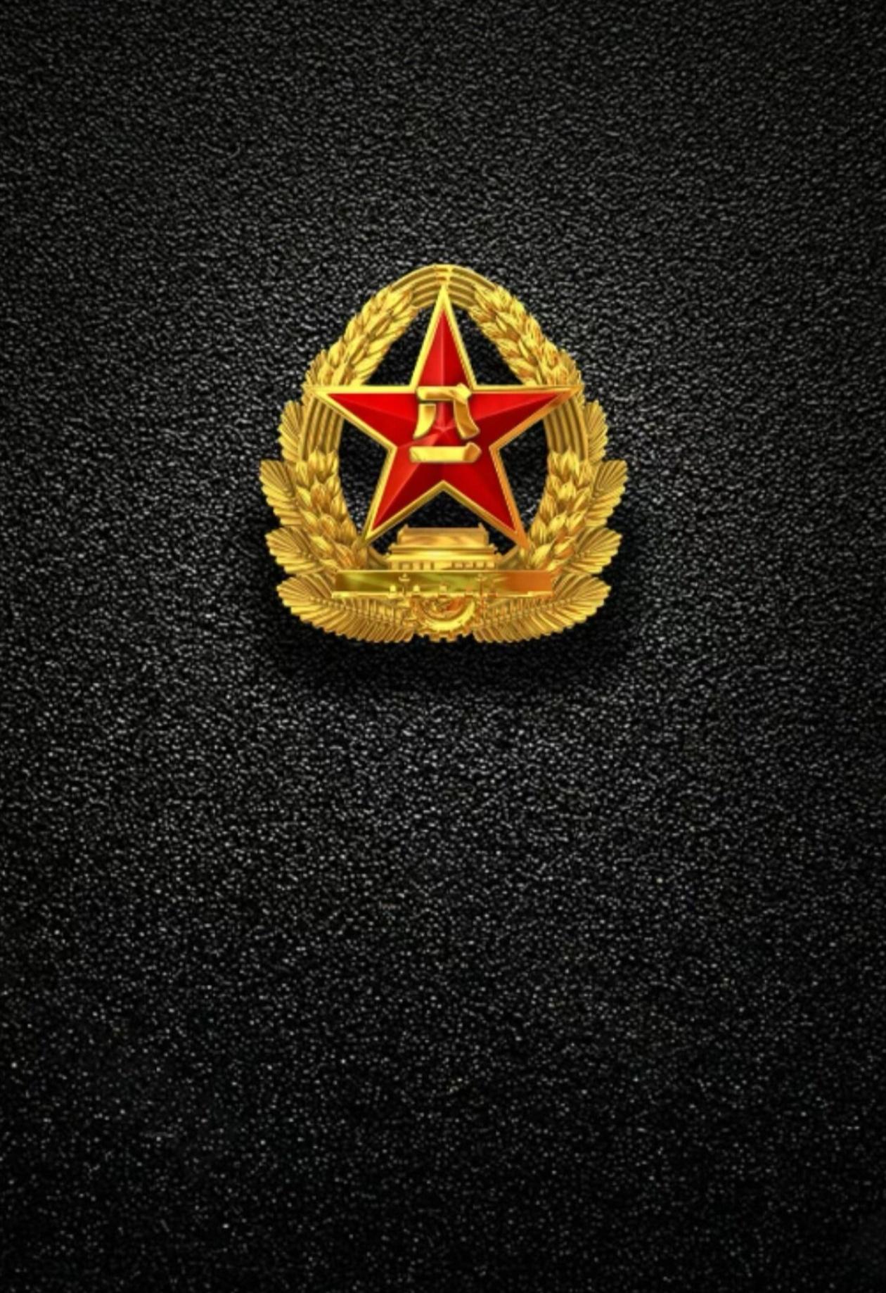 徽章壁纸军人五角星手机屏保2025提升自己运气的壁纸解放军黑底壁纸