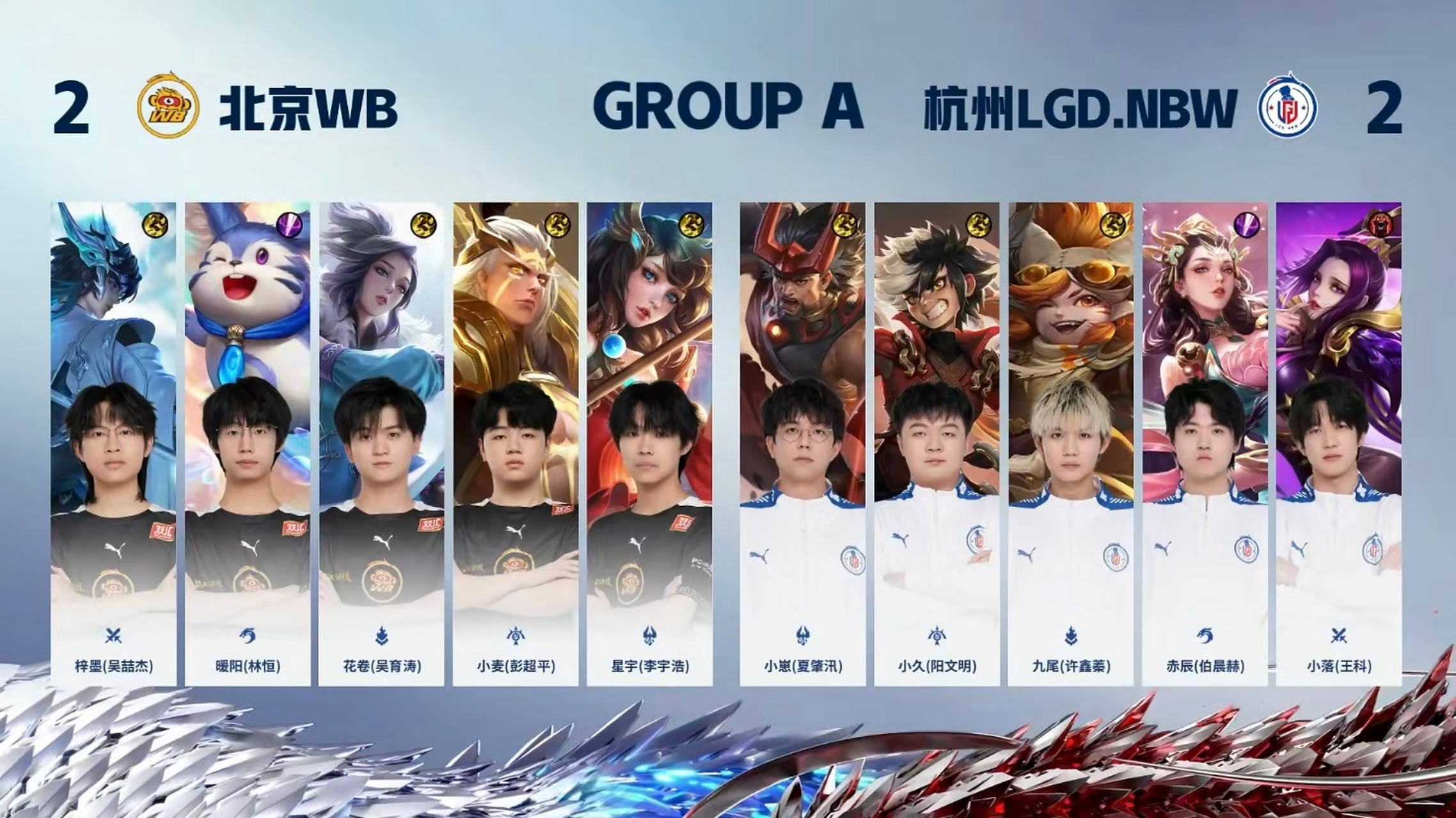 nbw 我方第五局bp如下  北京wb王者荣耀战队加油#北京wb夏日热血开赛