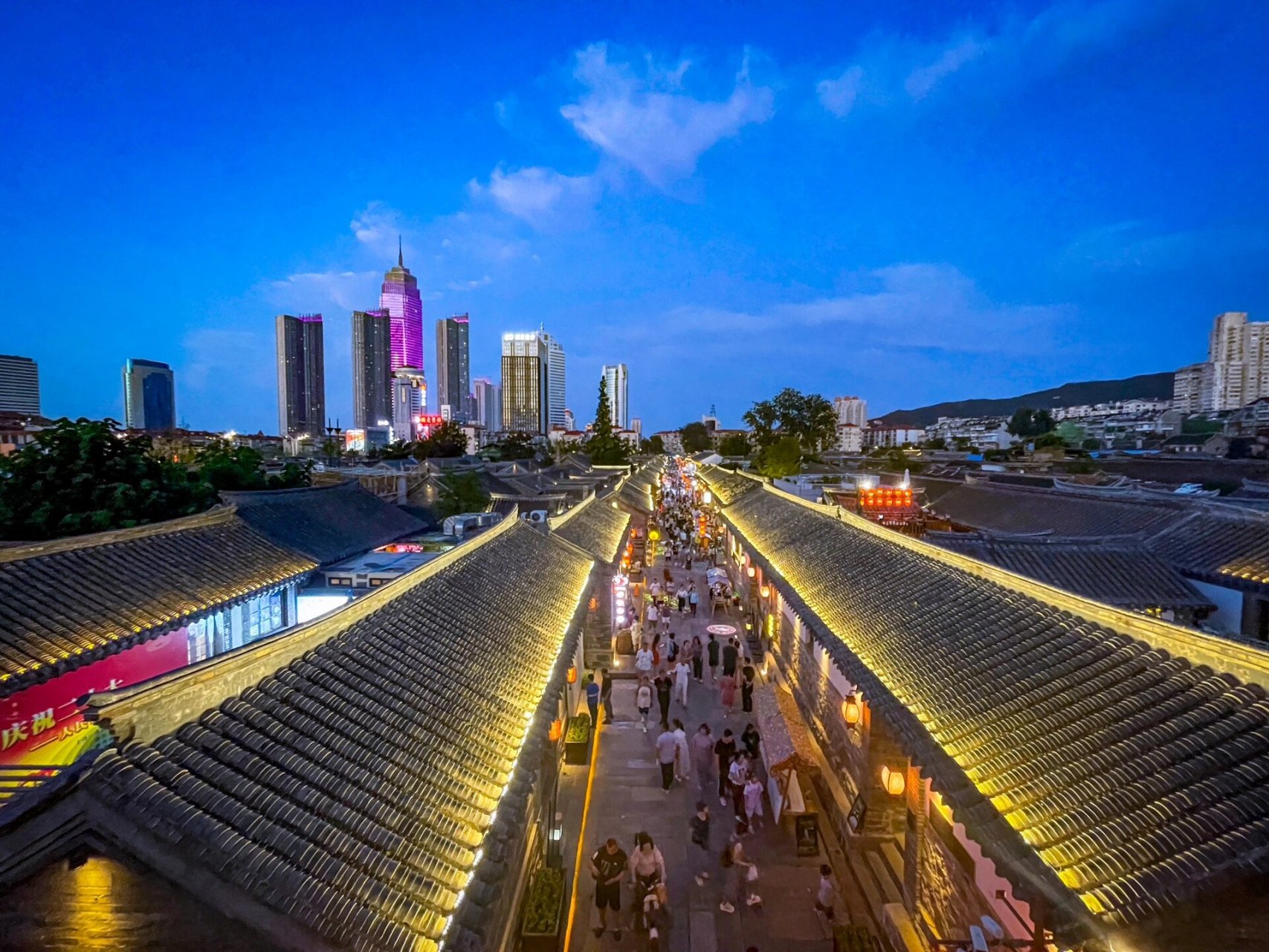 烟台芝罘区夜景图片