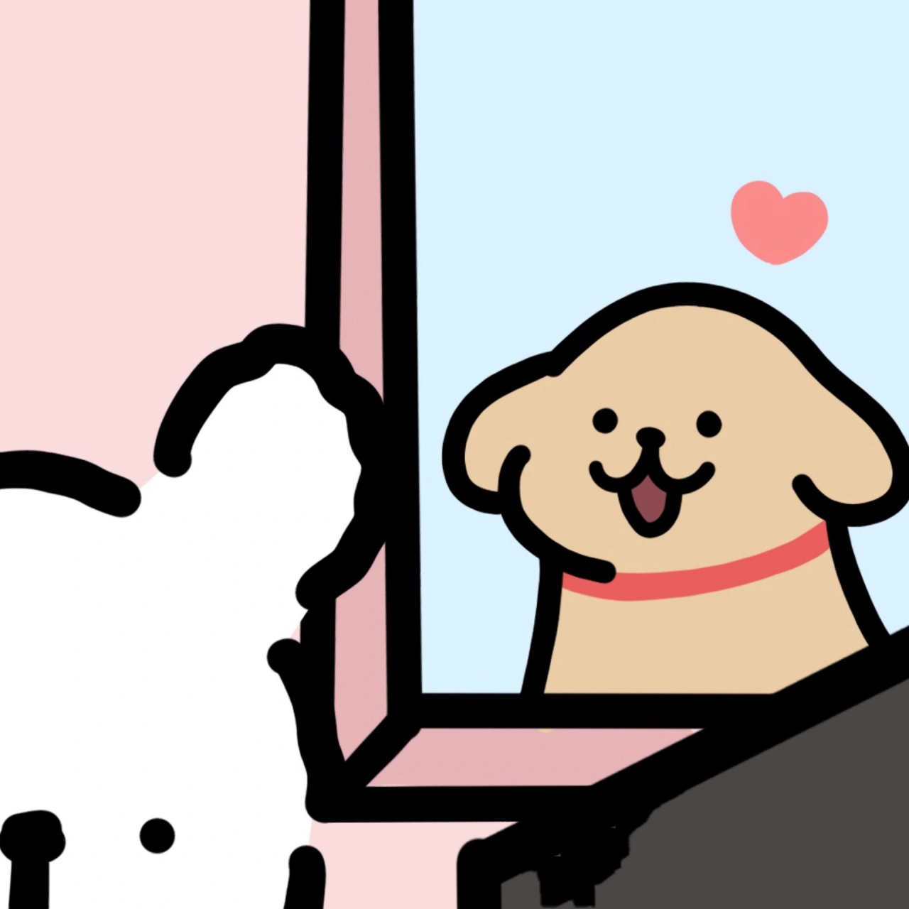 头像|线条小狗情头 今天的修狗也要乖乖写爱情日记噢