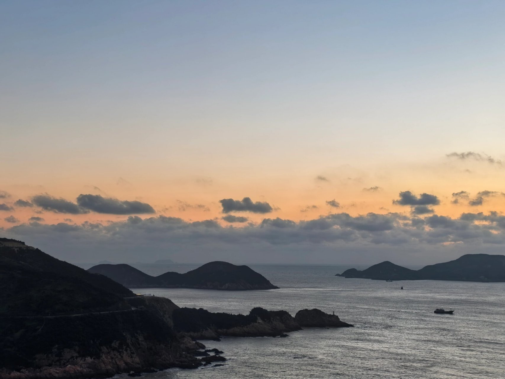 温岭石塘日出图片